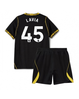 Billige Fotballdrakt Chelsea Romeo Lavia #45 Replika Bortedraktsett Barn 2026-27 Kortermet (med bukser)